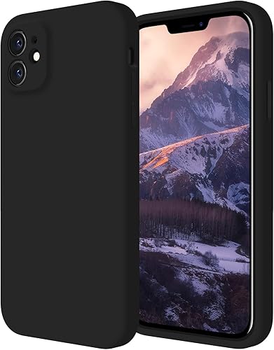 FireNova Funda diseñada para iPhone 11, borde recto, protección de cámara mejorada, funda de silicona con forro de microfibra suave antiarañazos,