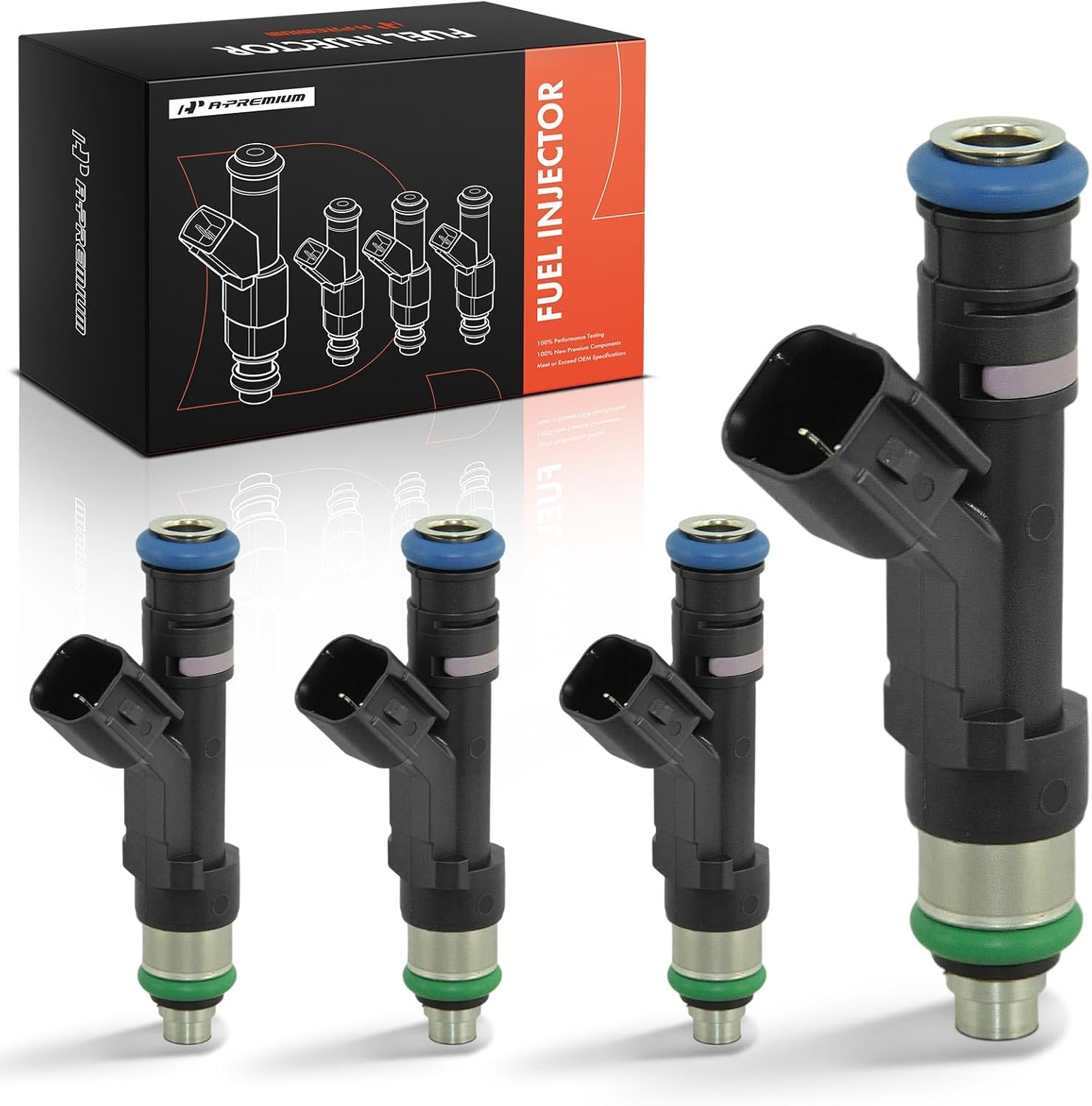 A-Premium Set of 4 Fuel Injectors Compatible with Mazda 3 2010-2013, 6 2009-2013, 5 2012-2015, CX-7 2010-2012, 3 Sport 2012-2013, 2.5L