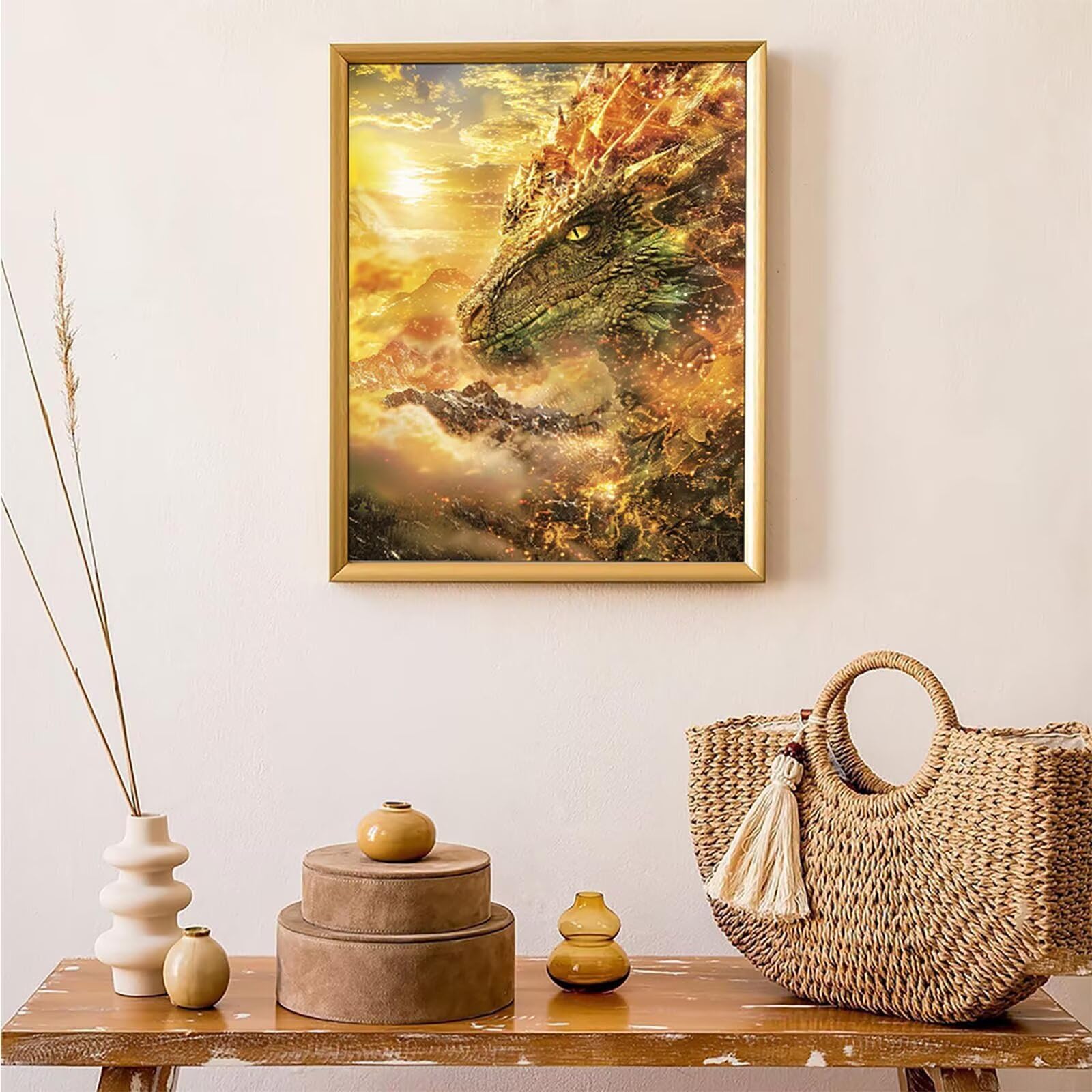 Fantasy diamentowe malowanie smok diamentowy obraz dla dorosłych DIY diamentowe malowanie ściegiem krzyżykowym zestawy, zestaw do malowania diamentami 5d do dekoracji domu ściany, biura, prezenty