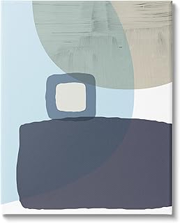 Stupell Industries Modern Contemporary Sleek Blue Geometric Shapes, Design by Urban Epiphany