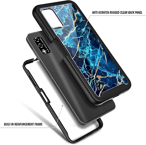 Miniatura 4 de NZND Funda para T-Mobile REVVL V (6.52 pulgadas 4G 2021) con protector de pantalla incorporado, funda protectora de cuerpo completo a prueba de