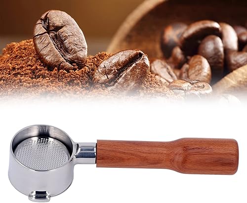 Miniatura 3 de Portafiltro de 2.008 in con 2 orejas sin fondo, mango de café, piezas de repuesto de acero inoxidable, portafiltro sin fondo para Delonghi ECO310