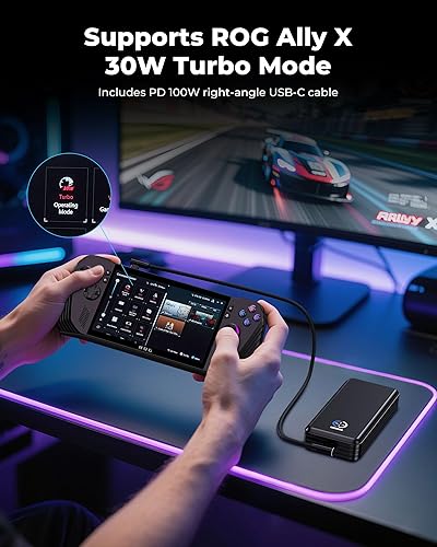 Miniatura 3 de SiWiQU Banco de energía magnético de 20000 mAh para ROG Ally X, 61W PD Fast 3.0 Cargador de batería portátil, compatible con 30 W Modo Turbo Batería