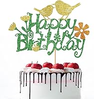 Vista 10 de Micrófono negro con purpurina para pastel de cumpleaños, decoración de cumpleaños para amantes de la música, tema musical de karaoke, suministros