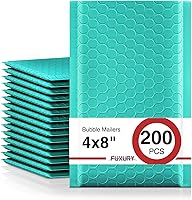 Vista 27 de Fuxury - Paquete de 200 sobres de burbujas negros de 4 x 8 pulgadas, sobres acolchados impermeables con sello automático, sobres de burbujas