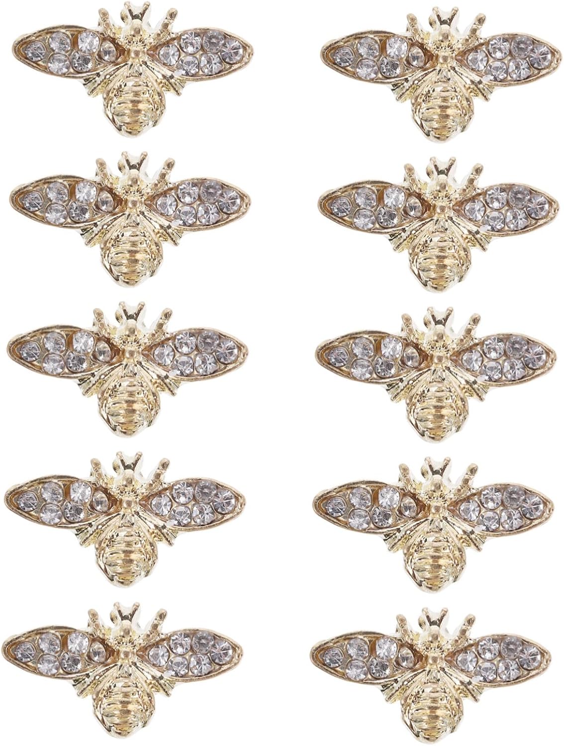 FRCOLOR 40pcs Retro Alloy Bee Nail Charms Nail Decorations for for Christmas Parties Weddings and More