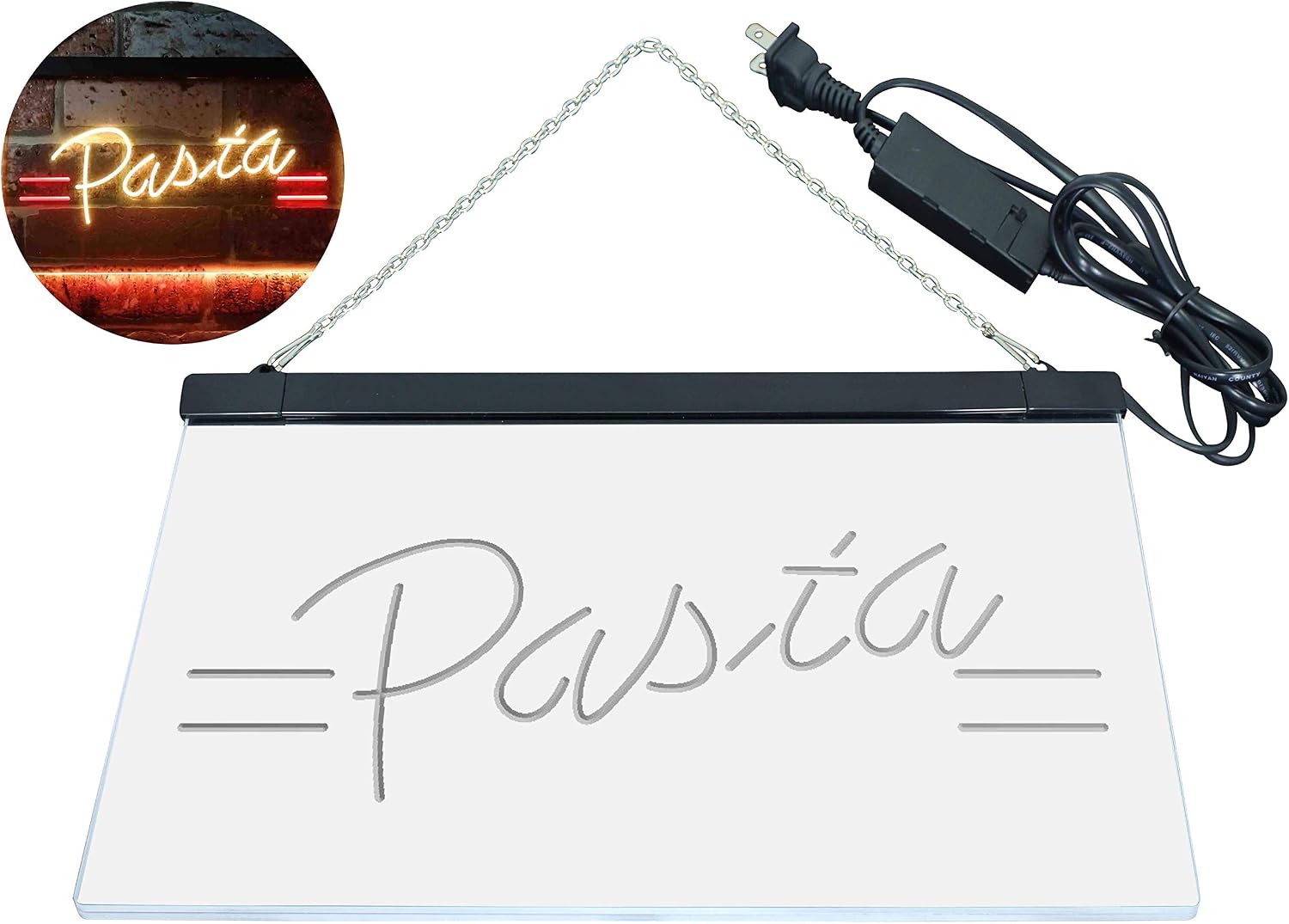 ADVPRO Italian Pasta Café Dual Color LED Neon Sign Red & Yellow 16" x 12" st6s43-i3365-ry