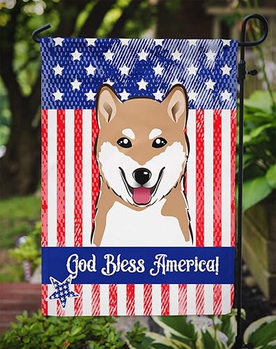 Vista 367 de Caroline's Treasures BB2171GF American Flag and Border Collie Garden Flag Mailbox Flag Decorative Yard Flag Banner Outside Patio Artwork Yard Flower