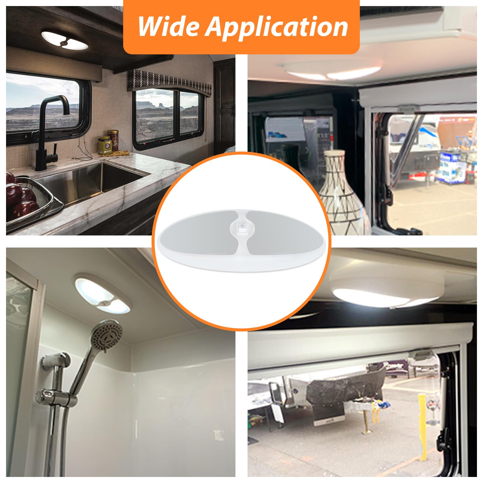 Ha Dim！ Amazon.com: Lumitronics RV 12V Double LED Ceiling Dome Light