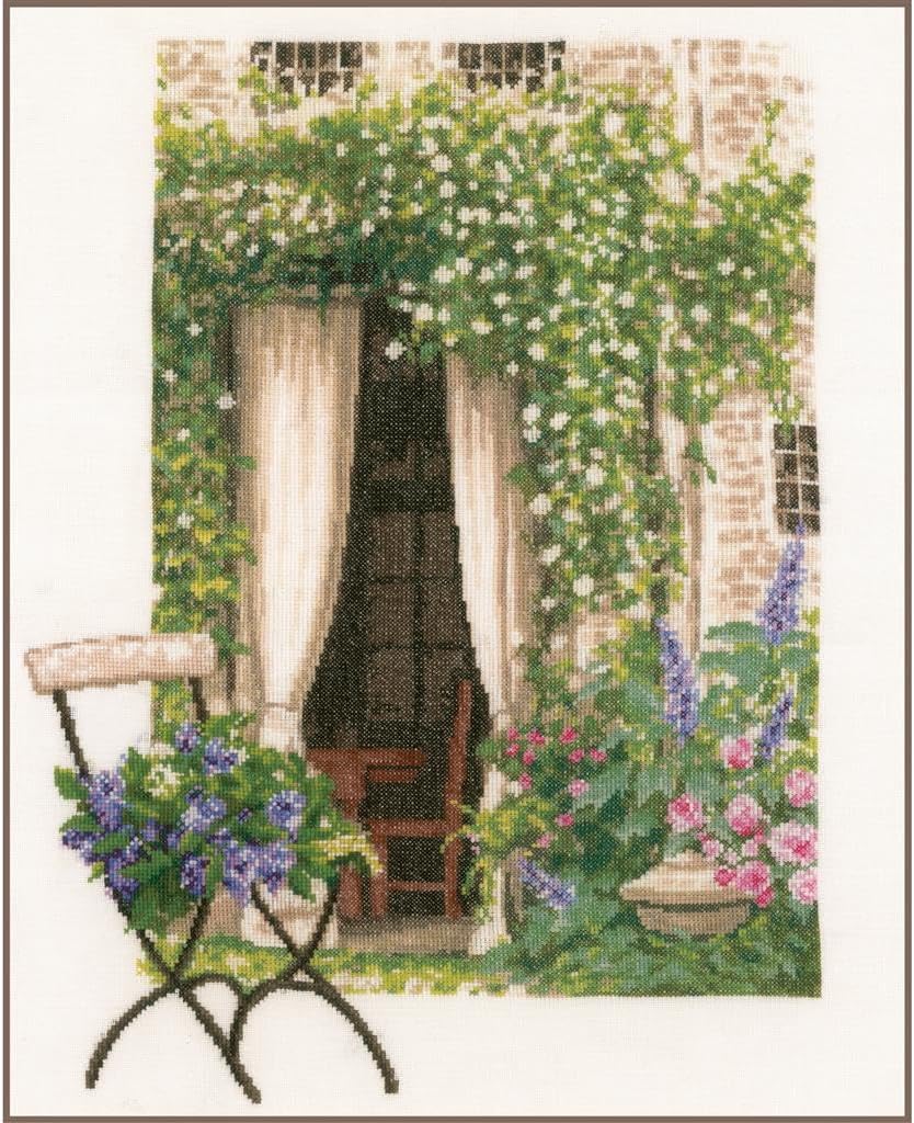 Lanarte Counted Cross Stitch kit Our Garden View, DIY
