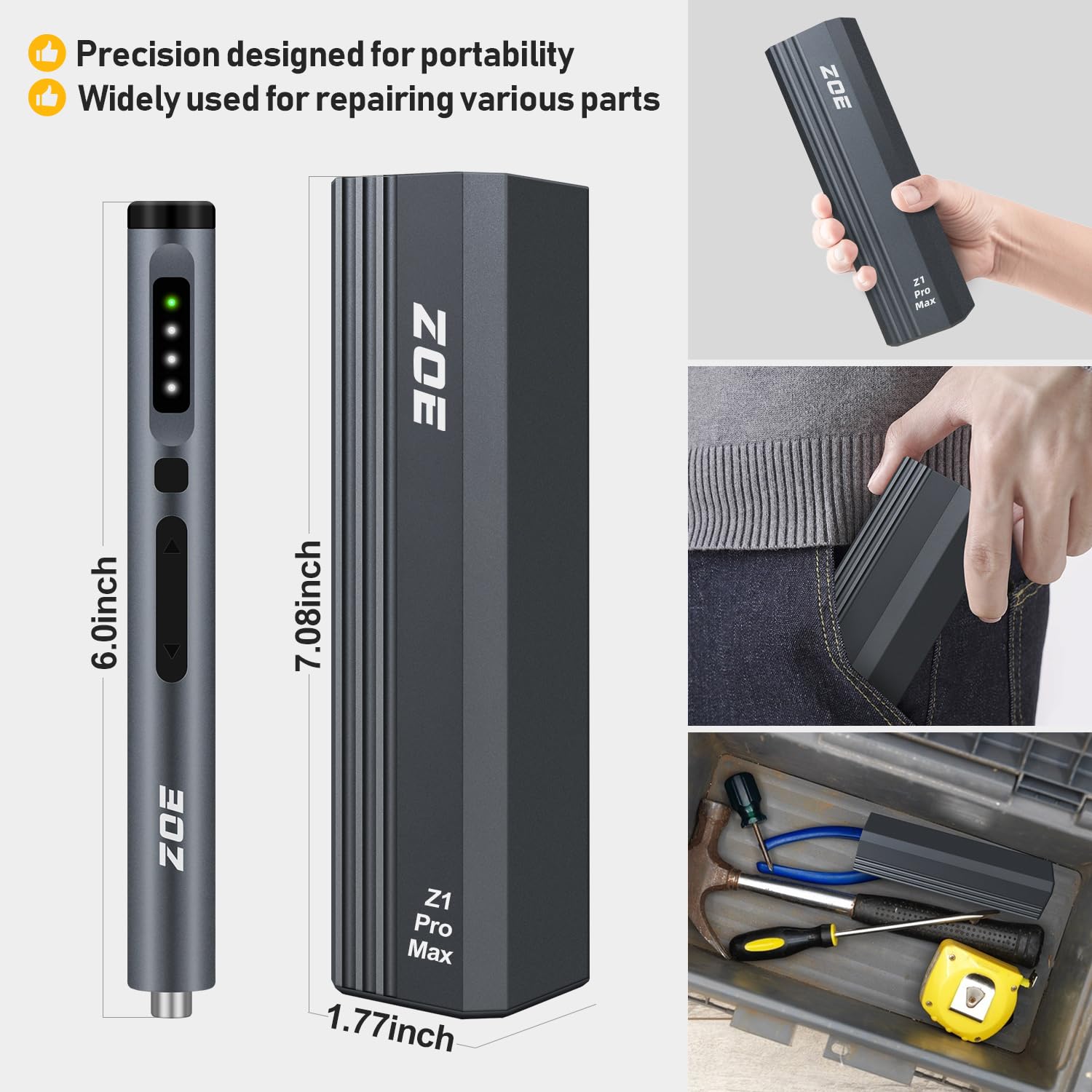 ZOE Mini Electric Screwdriver Set - 50-in-1 -7
