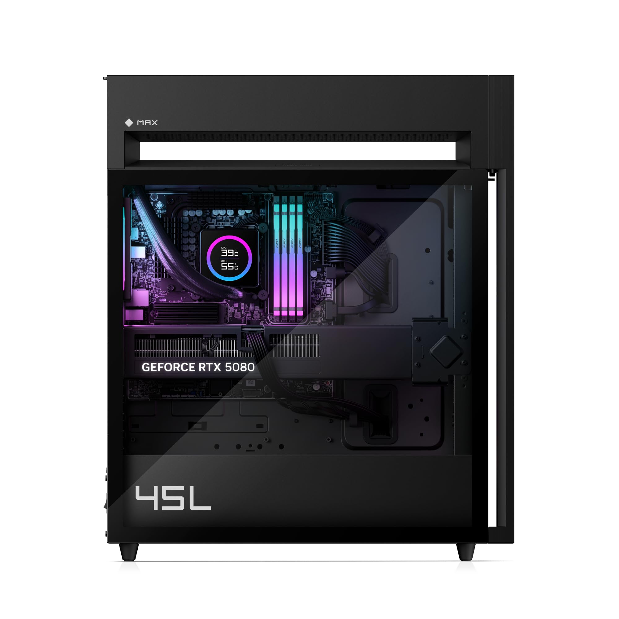 HP Ordenador sobremesa OMEN MAX 45L GT23-0000ns (Procesador AMD Ryzen 9 9900X3D, 64GB DDR5, 2TB SSD, NVIDIA GeForce RTX 5080, Windows 11 Home) Negro