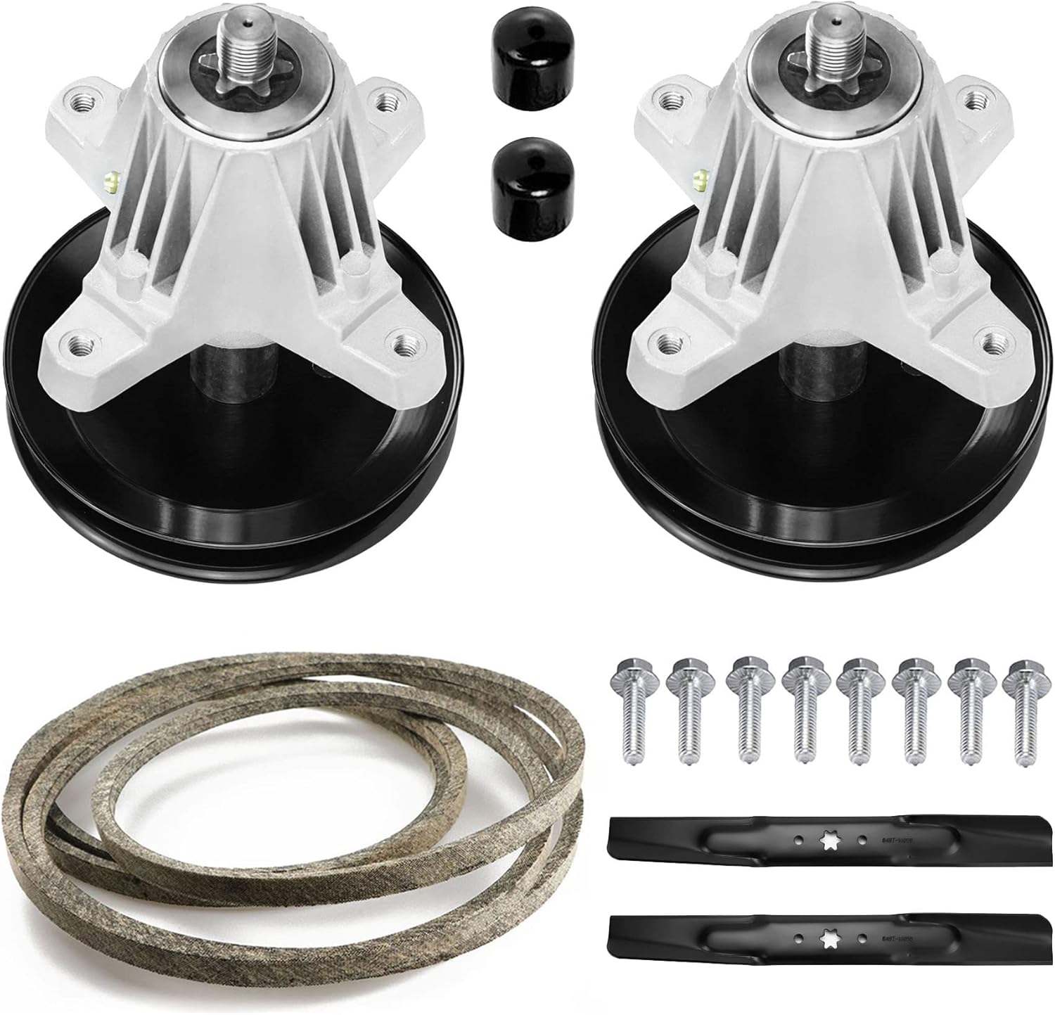 Deck Rebuild Kit with Blade Pulley Belt Spindle Assembly for MTD 618-06991 918-06991 Cub Cadet 490-110-M108 742-04308 753-08171 756-04129B Columbia CLT42G 13A277KS897 42" Deck