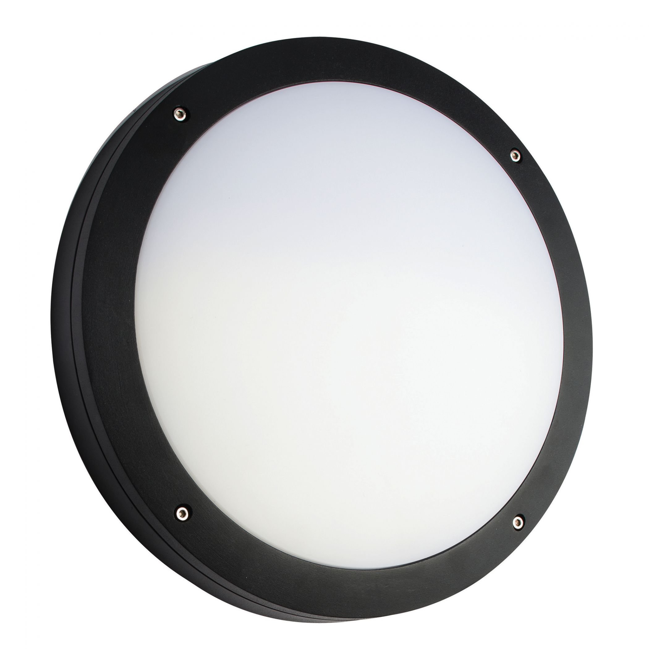 Saxby Luik 18W Plain Black Aluminium Outdoor IP65 Slimline Bulkhead LED Wall Light