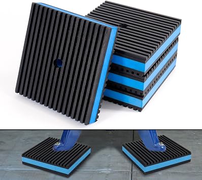 LBG Products وسادات مقاومة للاهتزاز ، 3 "X 3" X 7/8 "وسادة عزل المطاط EVA المضادة للاهتزاز للخدمة الشاقة لضاغط الهواء ، غسالة ومجفف ، HVAC ، المطاحن ، ملحقات مكيف الهواء ، عبوة من 4