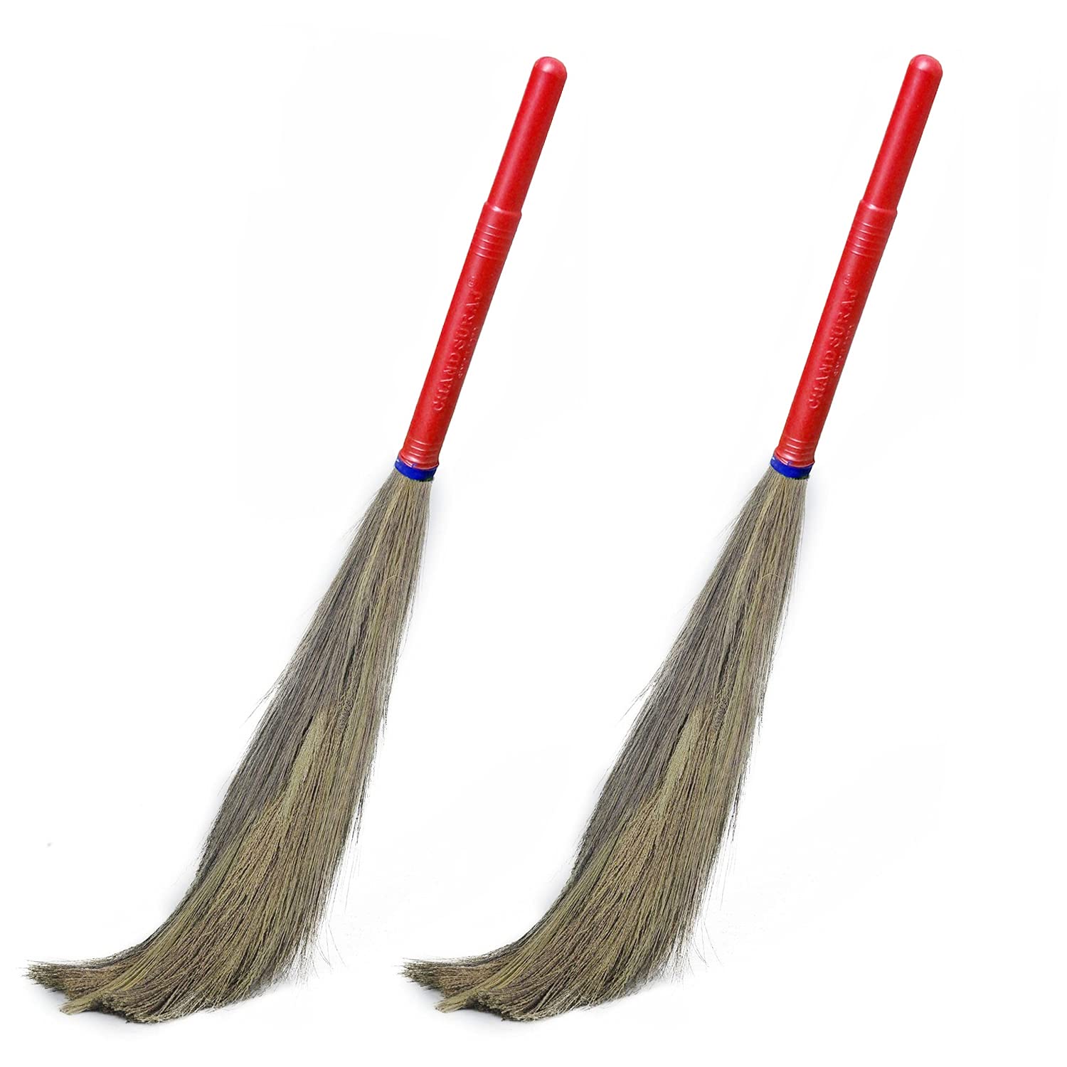 CHAND SURAJ ® Raver Grass Broom Stick | Phool Jhadu | for Floor Cleaning with Plastic Handle (Multicolour, 43 inches Long) Pack of 2 (B09CY4ND66) Amazon Price History, Amazon Price Tracker