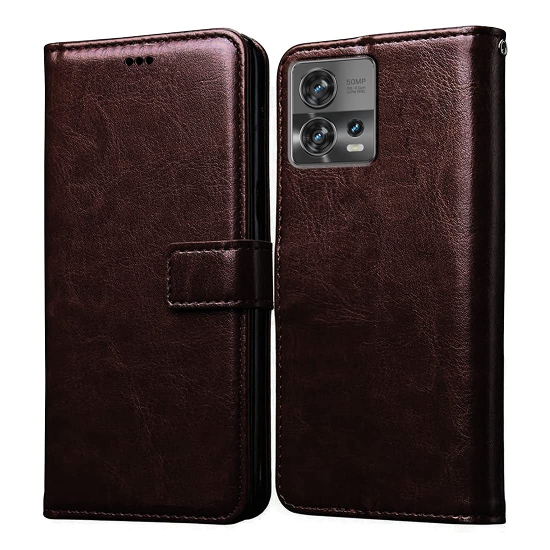 Casotec Flip Cover for Motorola Edge 30 Fusion 5G | Premium Leather Finish | Inbuilt Pockets & Stand | Flip Case for Motorola Edge 30 Fusion 5G (Coffee) (B0BJJR3RG6) Amazon Price History, Amazon Price Tracker