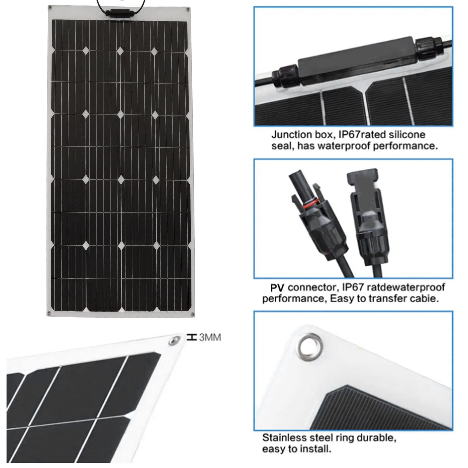 Amazon.co.jp: ソーラーパネルキット 200W ソーラーパネル