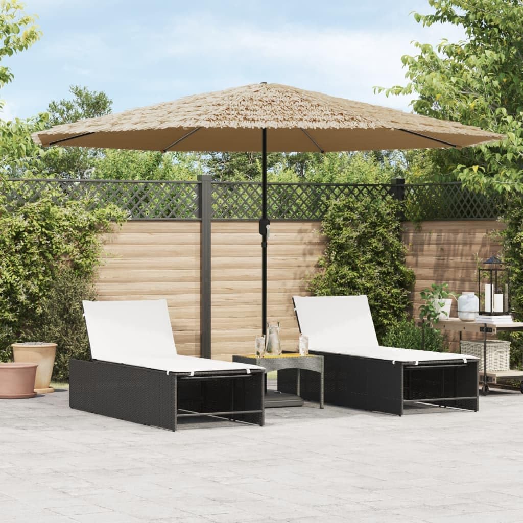 Brązowy parasol ogrodowy 388x388x248 cm