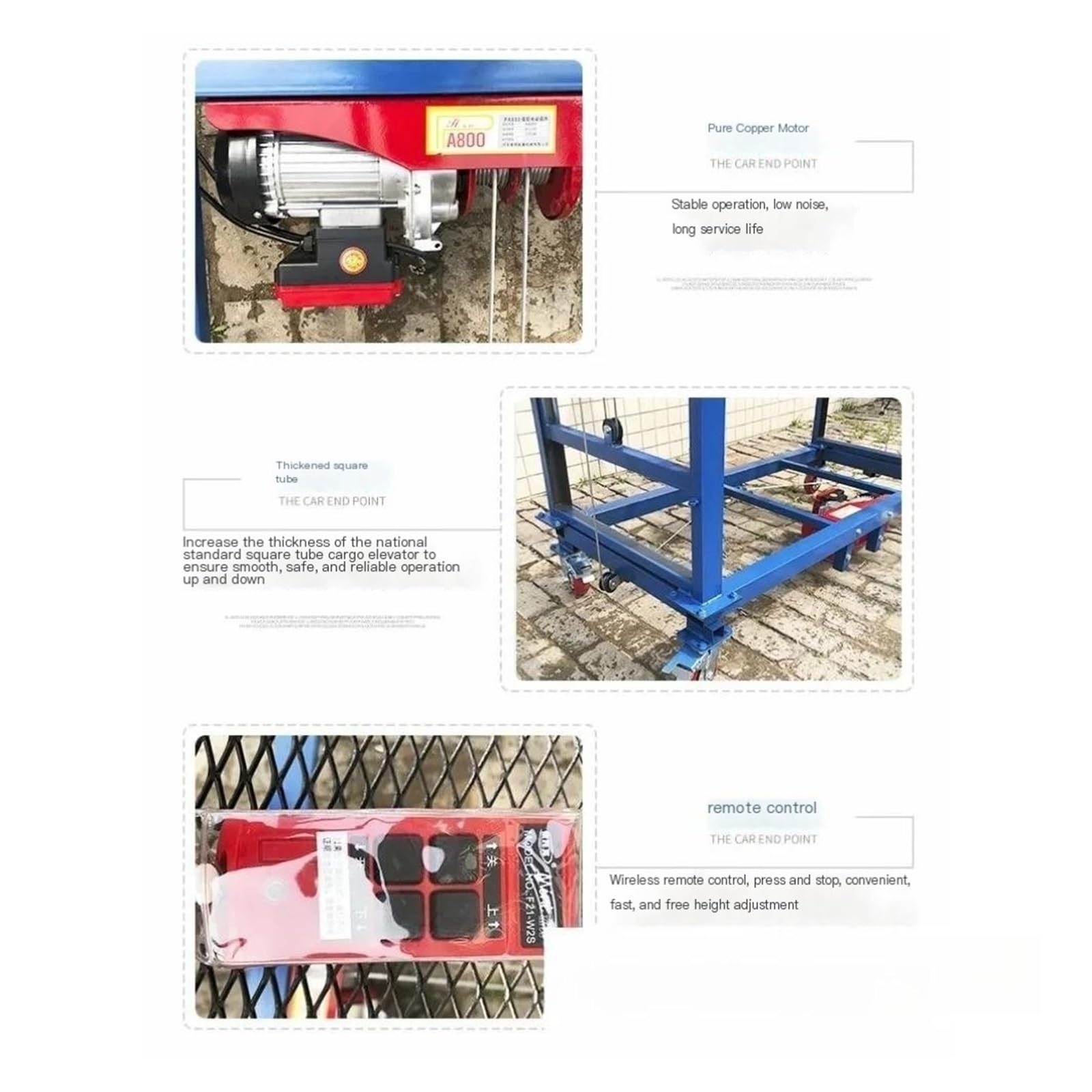 Échafaudage Électrique Mobile Pliant Multifonctionnel Chantier De Construction Maison Plate-forme Levage Télécommandée Bras Cadre Durable de Levage Palan Électrique