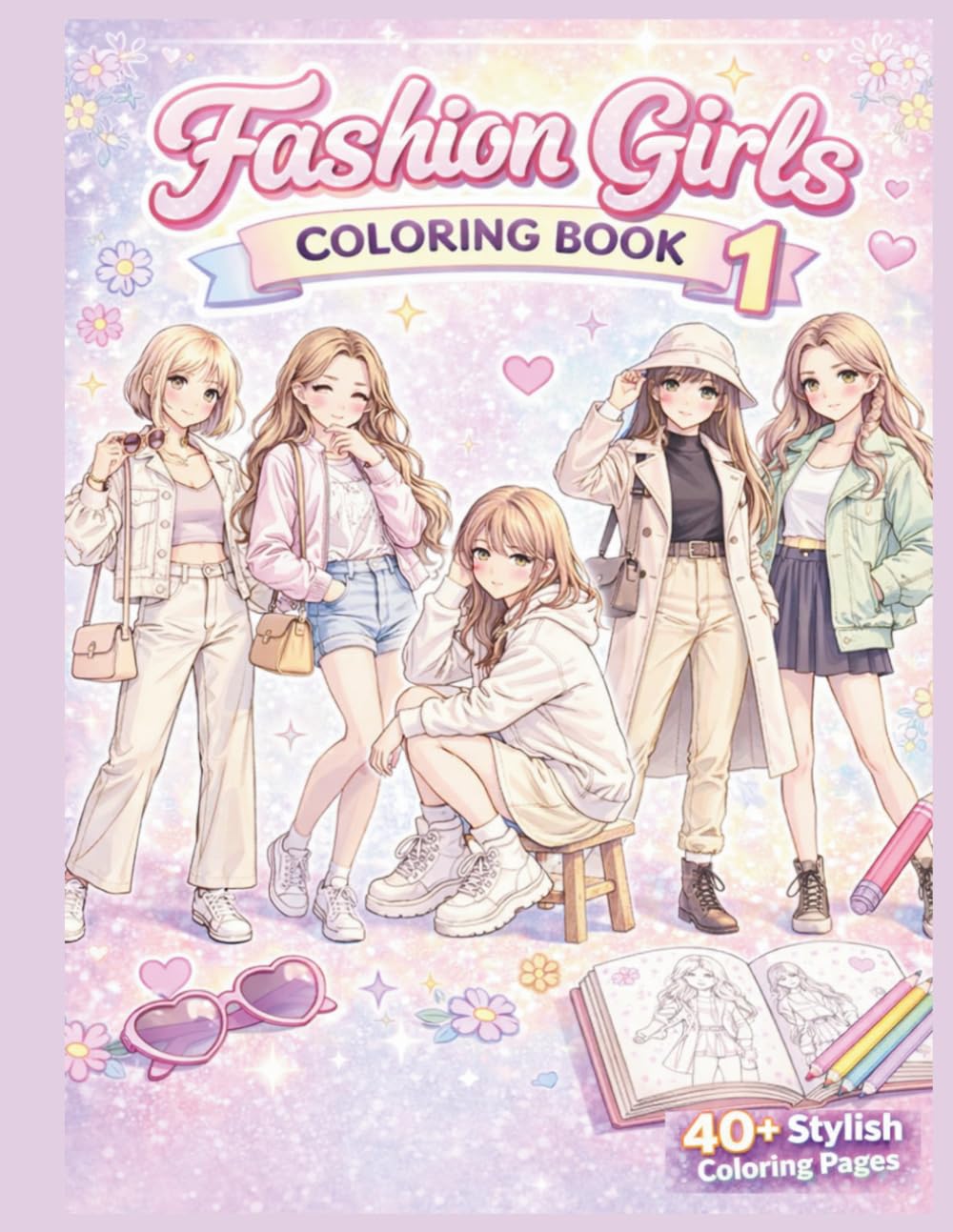 Fashion Coloring Book for Girls Ages 8-12 | Cute Stylish Outfit Coloring Pages | Fun and Relaxing Designs for Kids Ages 5-14: Trendy and Cute Fashion ... Creativity (Fashion Girls Coloring Series)