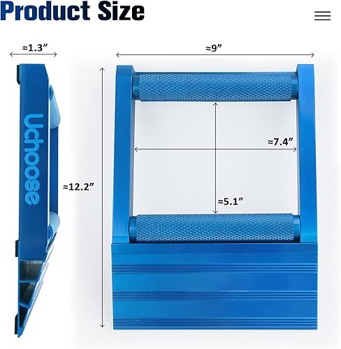 Miniatura 5 de Uchoose Soporte de lavado de motocicleta de aluminio para neumáticos de automóvil, capacidad de 500 libras para lavado de neumáticos de bicicleta,