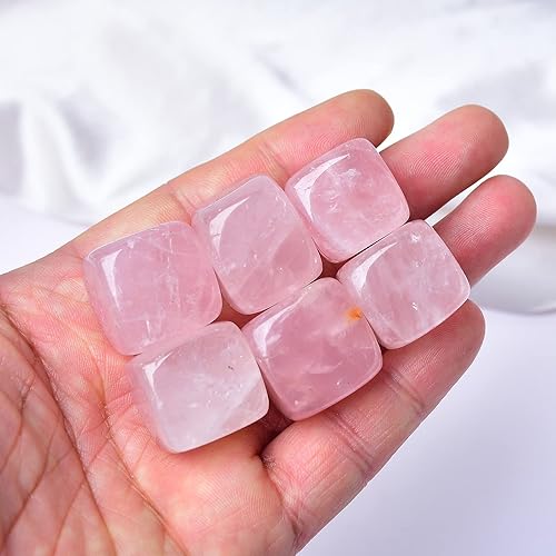 Miniatura 2 de Piedras de whisky de cuarzo rosa, cubos de hielo de cristal para bebidas, rocas de whisky, cubos de vino de 0.8 pulgadas, regalos para mujeres,