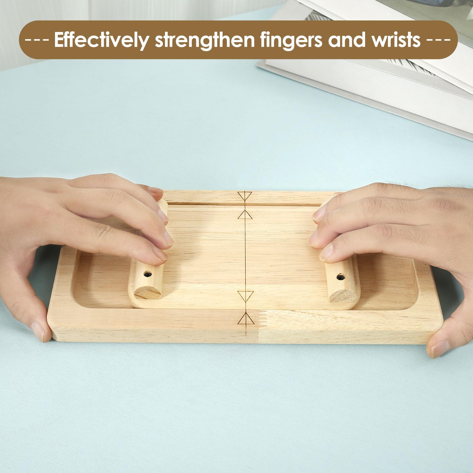 Wooden Wrist Trainer, Sturdy Enduring Finger Exerciser, Ergonomic Finger Wrist Competition Board, Interactive Wrist Trainer Increased Hand Flexibility Increased Hand Strength Wrist Trainer for Party