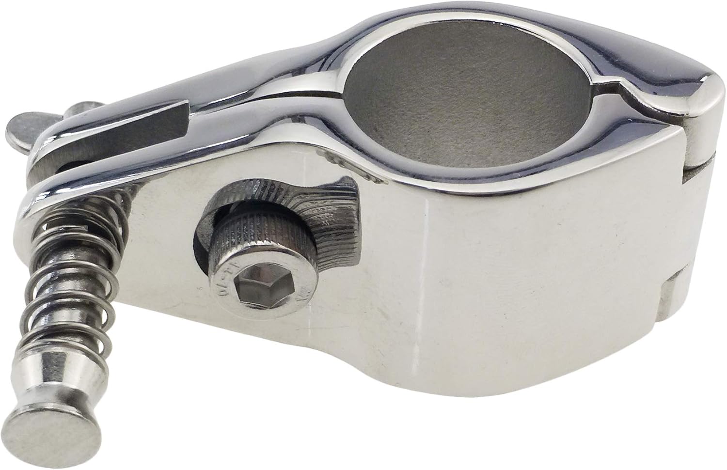 keehui Marine Grade 316SS 1" Bimini Top Hinged Jaw Slide with Boat Pin & Cam Clamp