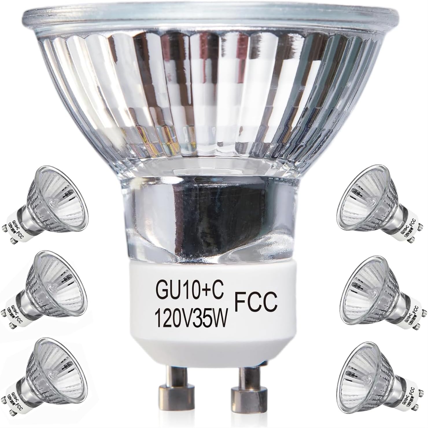 GU10 Halogen Bulb 35W Halogen Bulb 6 Packs, 120v Dimmable, 2700k Warm