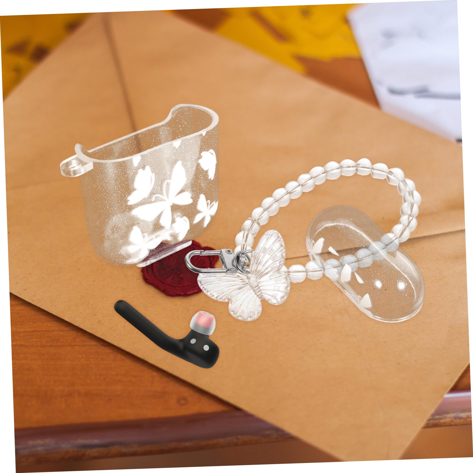 OSALADI 5piezas Funda De Protección para Auriculares con Cadena De Cuentas Estuche Compatible con y Diseño Único y Adorable Ligero y Resistente Caídas