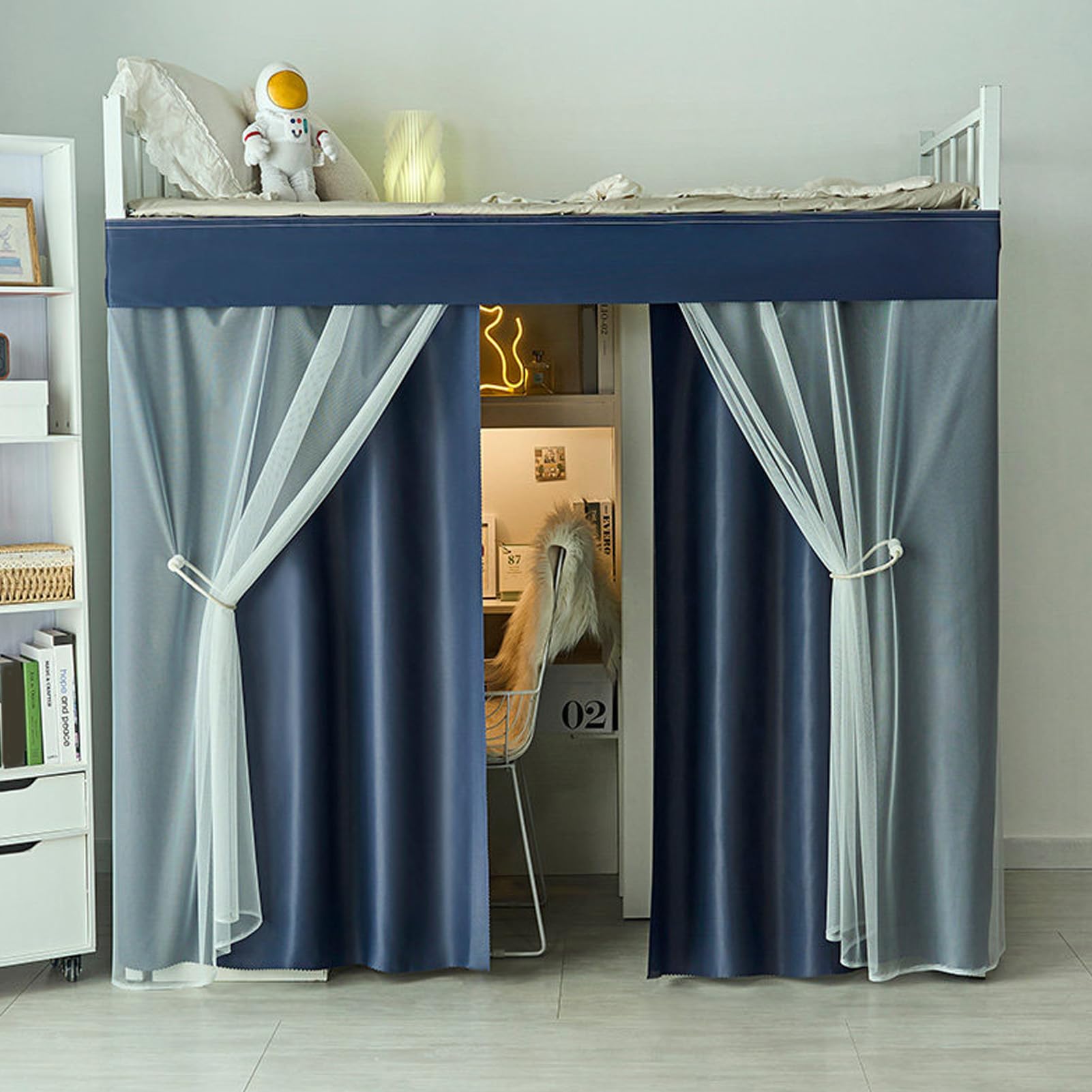 ZZYK Dormitory Bunk Bed Linen Double Curtains for Student Teens