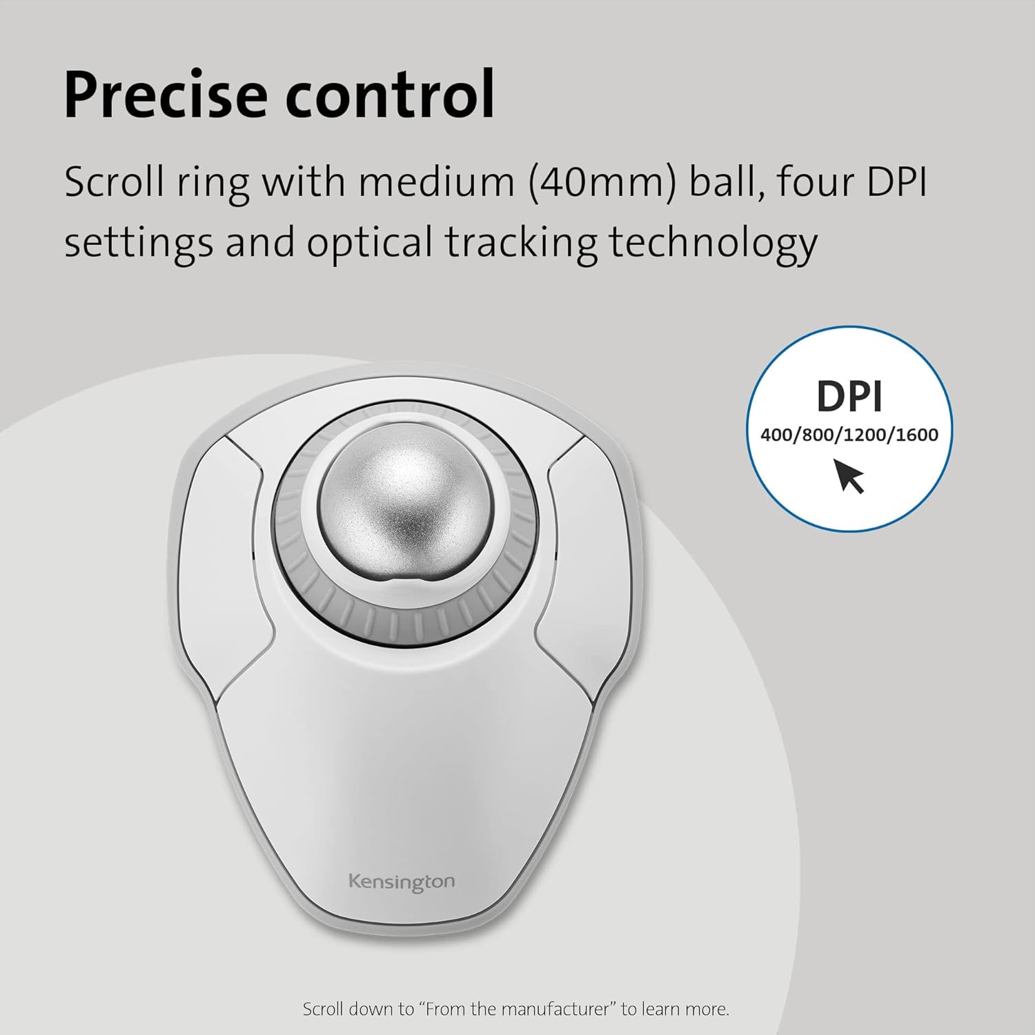 Buy Kensington Orbit Wireless Trackball with Scroll Ring, Professional