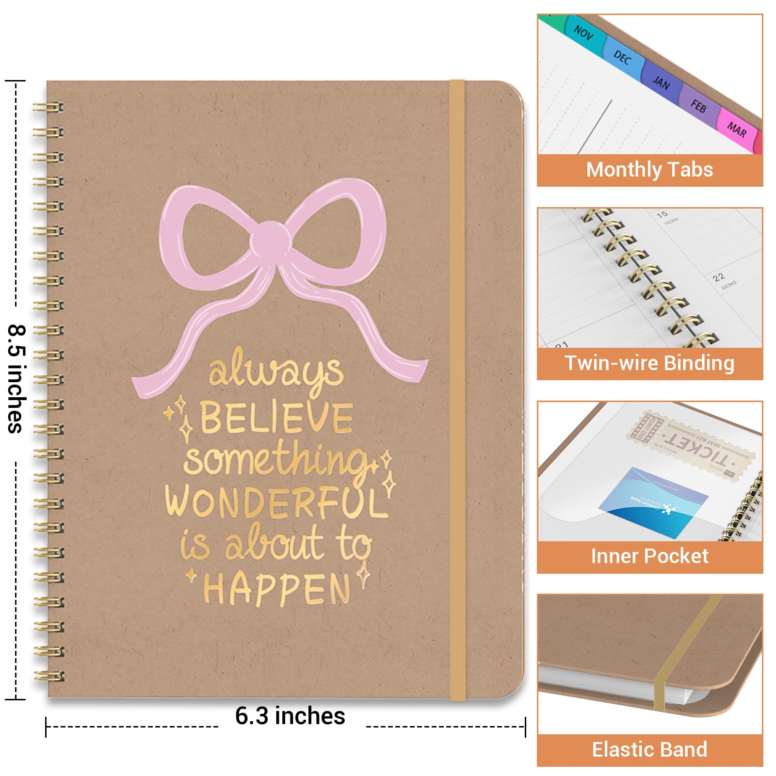 Akademischer Planer 2026-2027 Wochen- & Monatskalender Planer Juli 2026 - Juli 2027 Hardcover A5 (16,0 x 21,6 cm) Agenda mit Registerkarten Schulplaner für Schüler & Lehrer Doodle Kraft