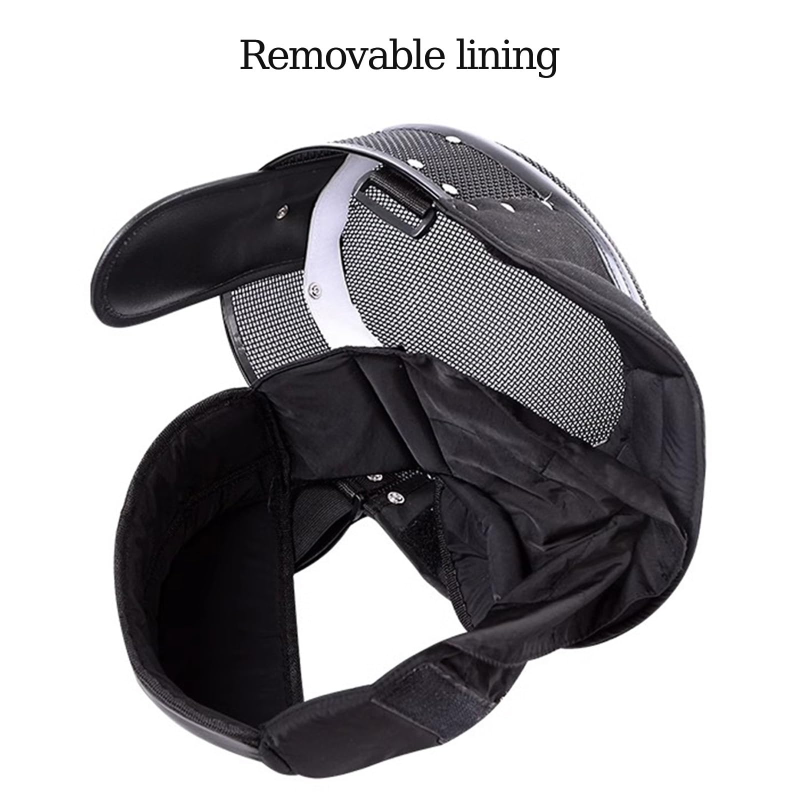 1600N Fechttrainer-Maske, Fechtmaske mit Futter (Abnehmbar und Waschbar), Fechtausrüstung Zum Schutz Des Gesichts