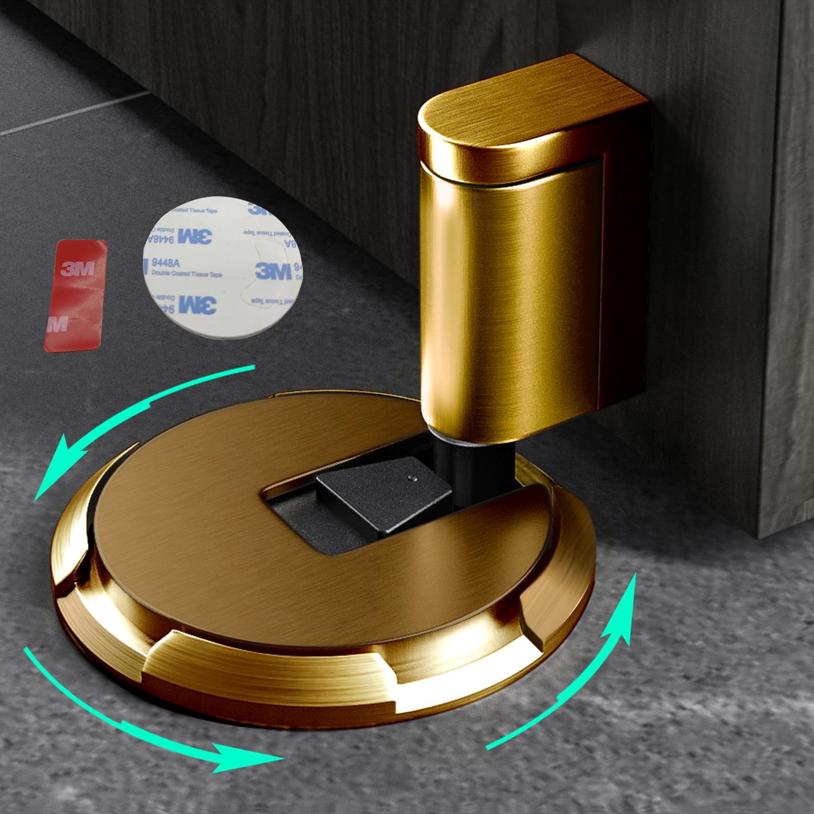 HOOFUS No Magnetic Mechanical Door Stopper,Adjustable Door Holder