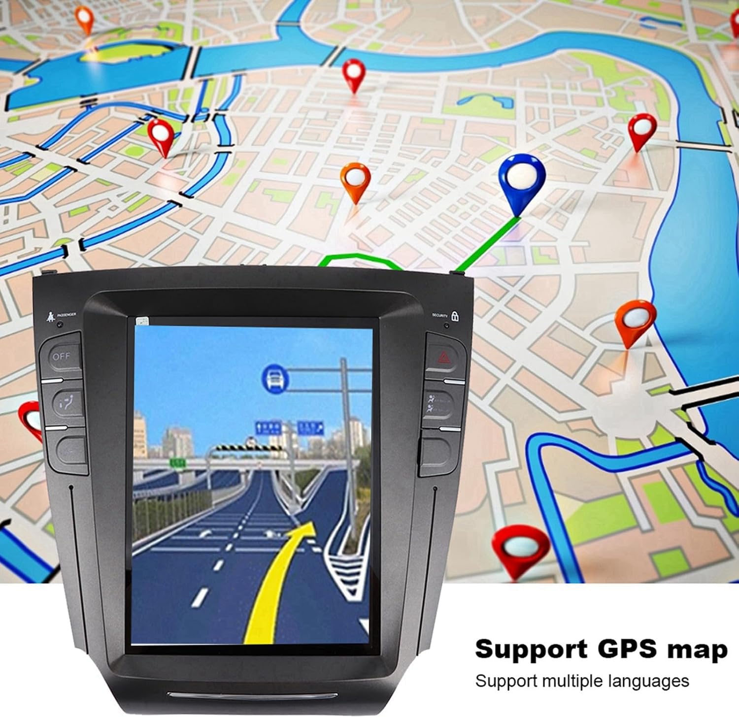 Car GPS Navigation, Yctze 10.4in 1+32G Car Radio Stereo GPS Navigation System Portrait Replacement for IS200 IS250 IS300 IS350 2005-2012(Only fit for Standard Version)