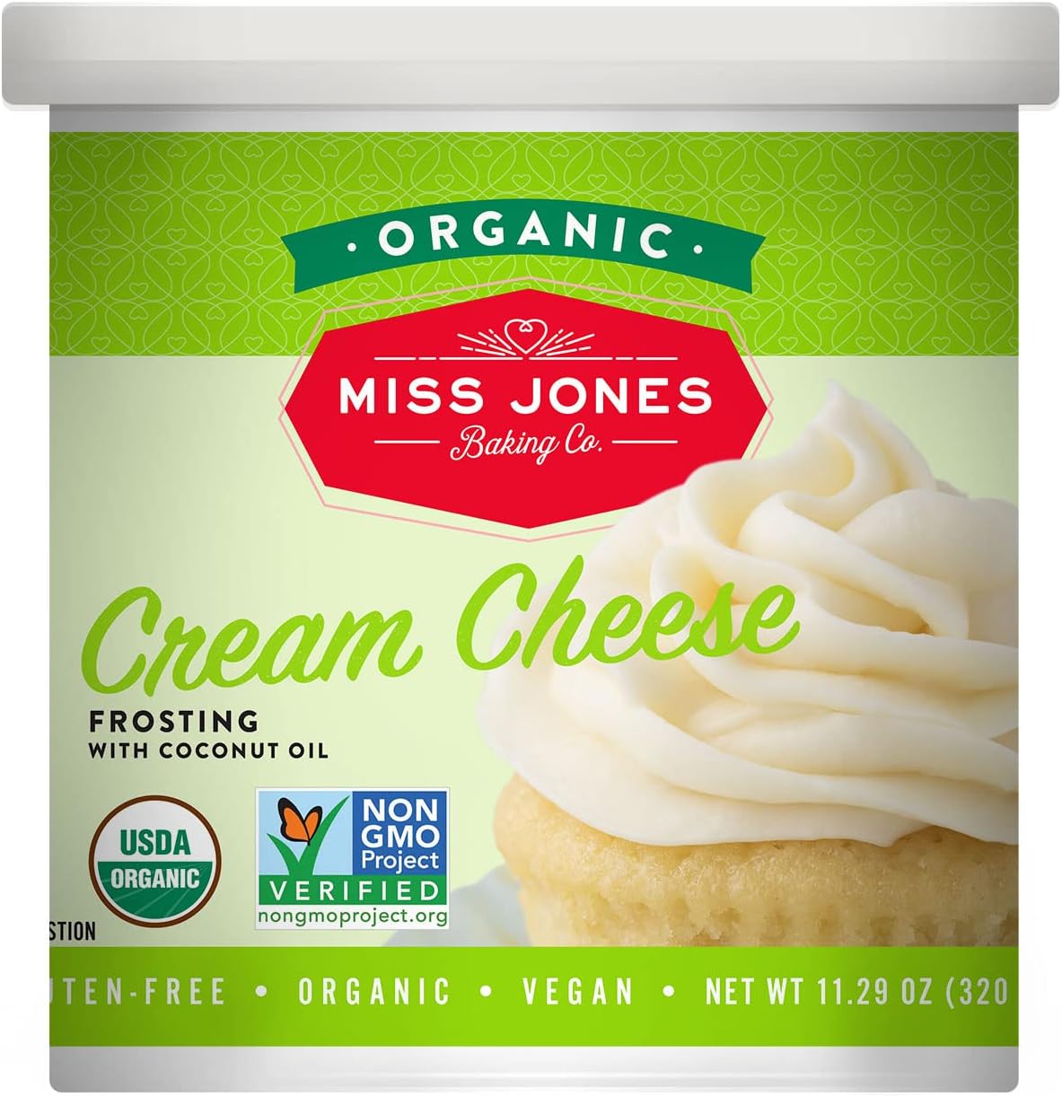MISS JONES BAKING CO Organic Cream Cheese Flavored Frosting, 11.29 OZ
