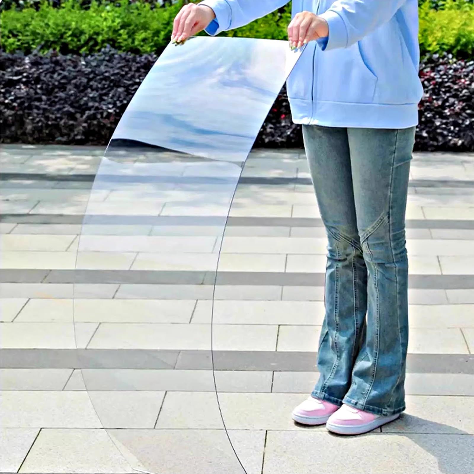 Policarbonato Placas Transparente de 5 mm, Tejados De Plastico Exterior, Paneles De Policarbonato Para Invernaderos Para Cobertizos, Cocheras, Cabañas, Perreras, Fáciles De Cortar