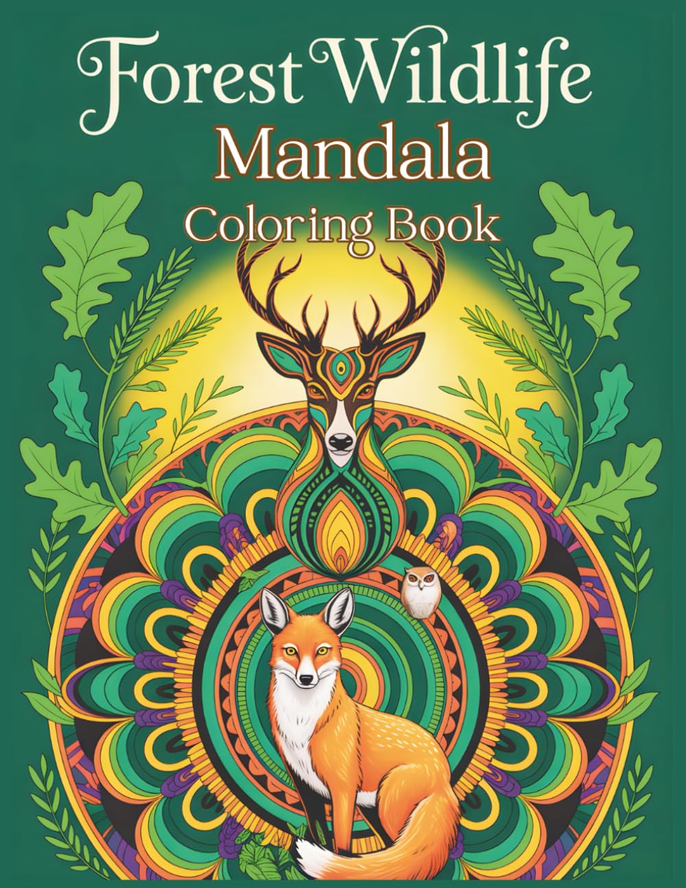 Forest Wildlife Mandala Coloring Book: Nature-Inspired Mandalas with Wild Animals from the Heart of the Forest for Relaxation and Stress Relief