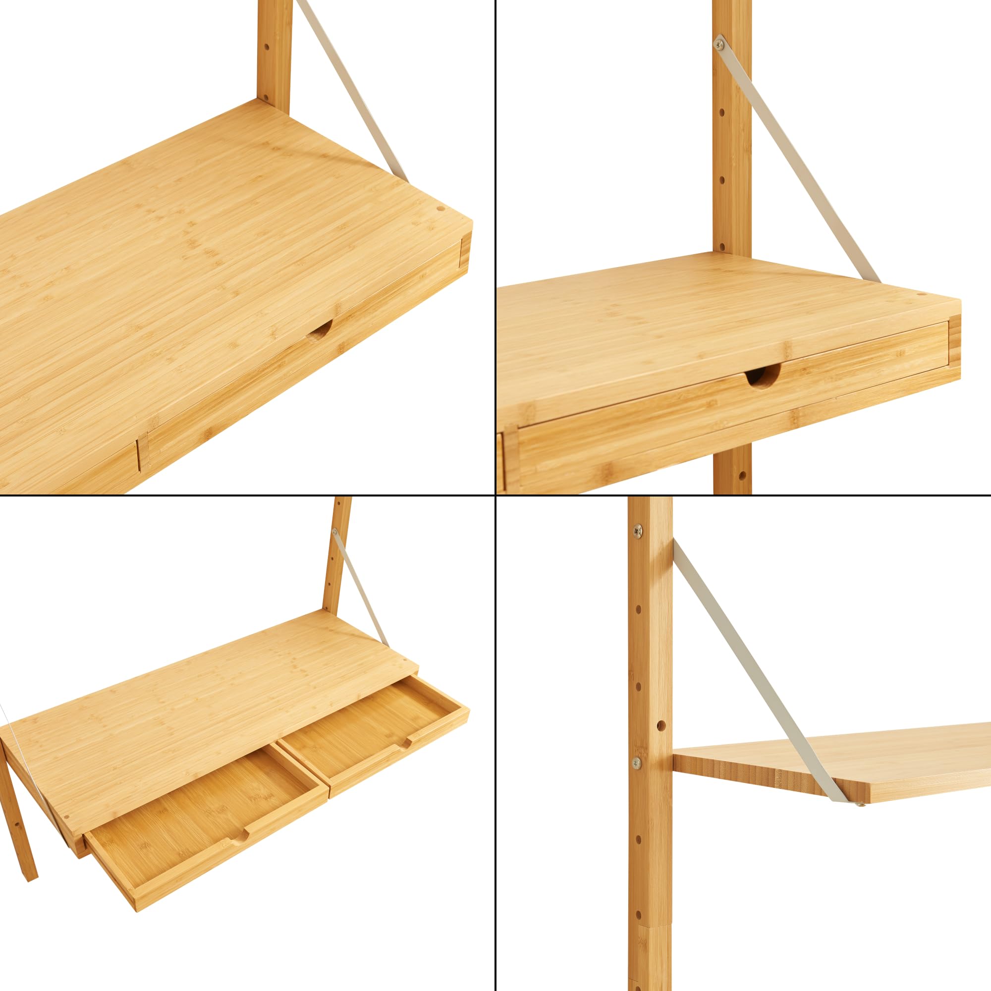 Wood Brothers Eiken zwevende wandplank met verjongde kant 120 x 20 cm