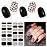 DUKASOU Semi Cured Gel Nail Strips, Black | 28 pcs Gel Nail Strips Work with Any UV Lamp, Salon Quality UV Nails Stickers, Easy to Apply for Home Nails DIY