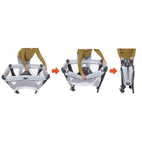 Miniatura 12 de Baby Trend Nursery Suite EZ-Fold Playard con tumbona mecedora portátil y cambiador abatible, Daisy Pink