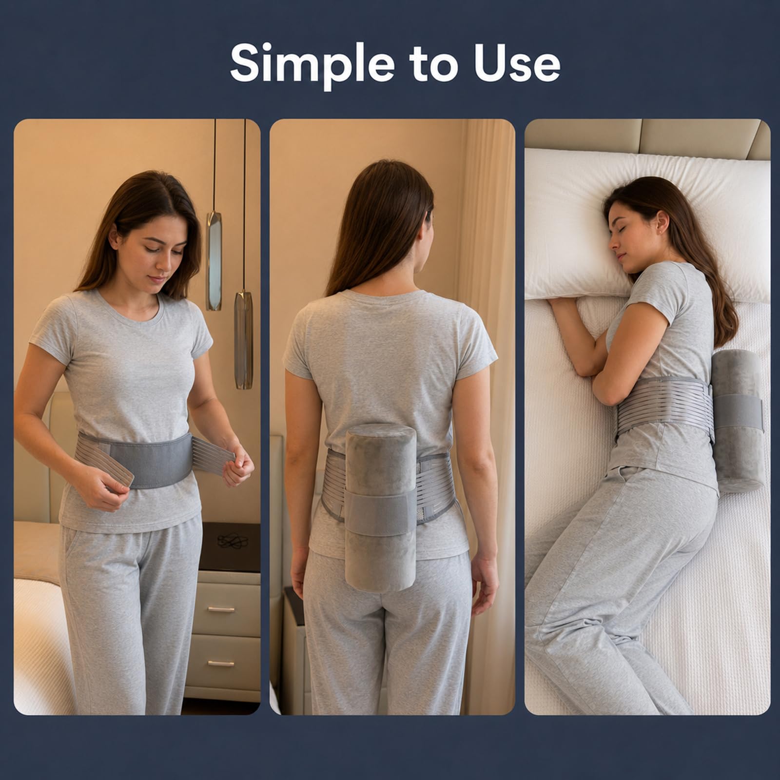 Side Position Trainer Belt, Anti Snoring Device, Prevent Back Sleep — Amazon image 5