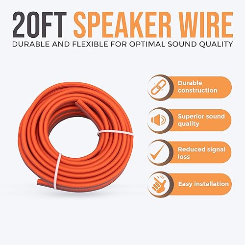 Miniatura 64 de Elite Audio Kit de amplificador serie premium, cable de aluminio revestido de cobre, cables RCA con triple blindaje, capacidad de alta potencia