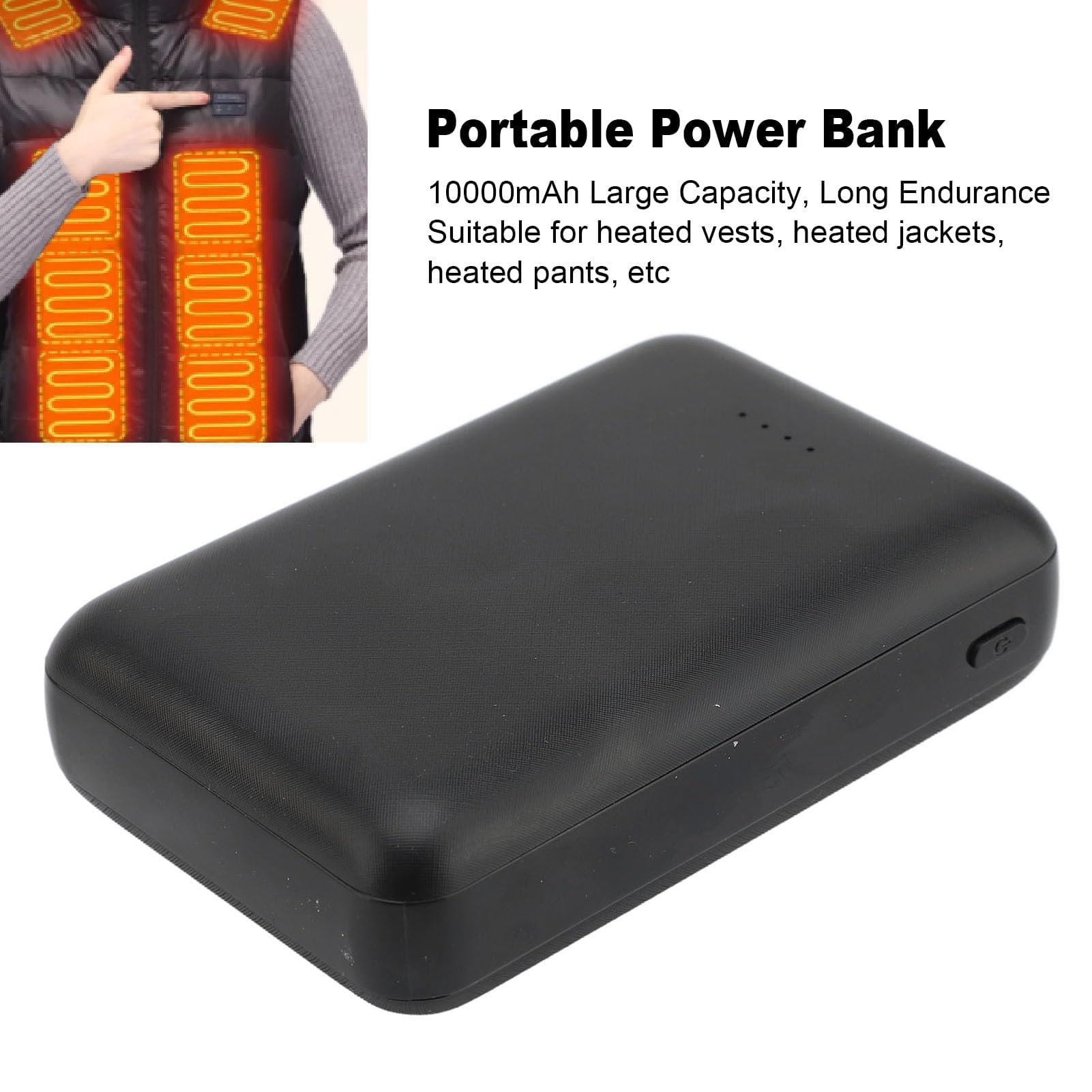 Power Bank 10000mAh 5V/2A Per Gilet Riscaldanti: Compatto, Leggero E Sicuro Per L'Inverno - 4