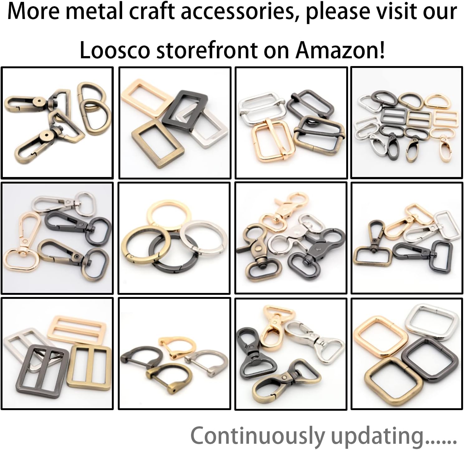 Oval Snap Hooks,10 PCS Heavy Duty Purse Hardware Lobster Clasp Keychain Clip Purse Making Accessories (1",Gunmetal) - Image 4