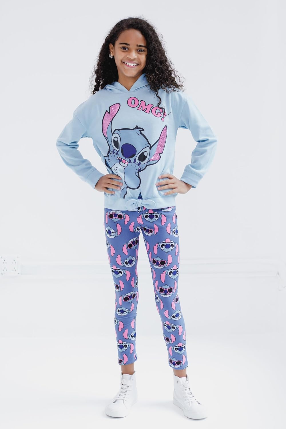 Disney Encanto Isabela Luisa Mirabel Sequin Pullover Fleece Hoodie and Leggings Outfit Set Little Kid to Big Kid - Image 4