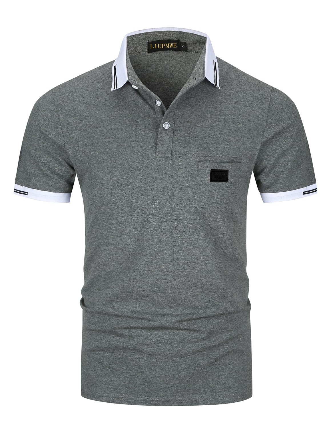 Mens Polo Shirts Short Sleeve Shirts for Men Casual Cotton Collared T Shirt Golf Shirts Stylish Tops