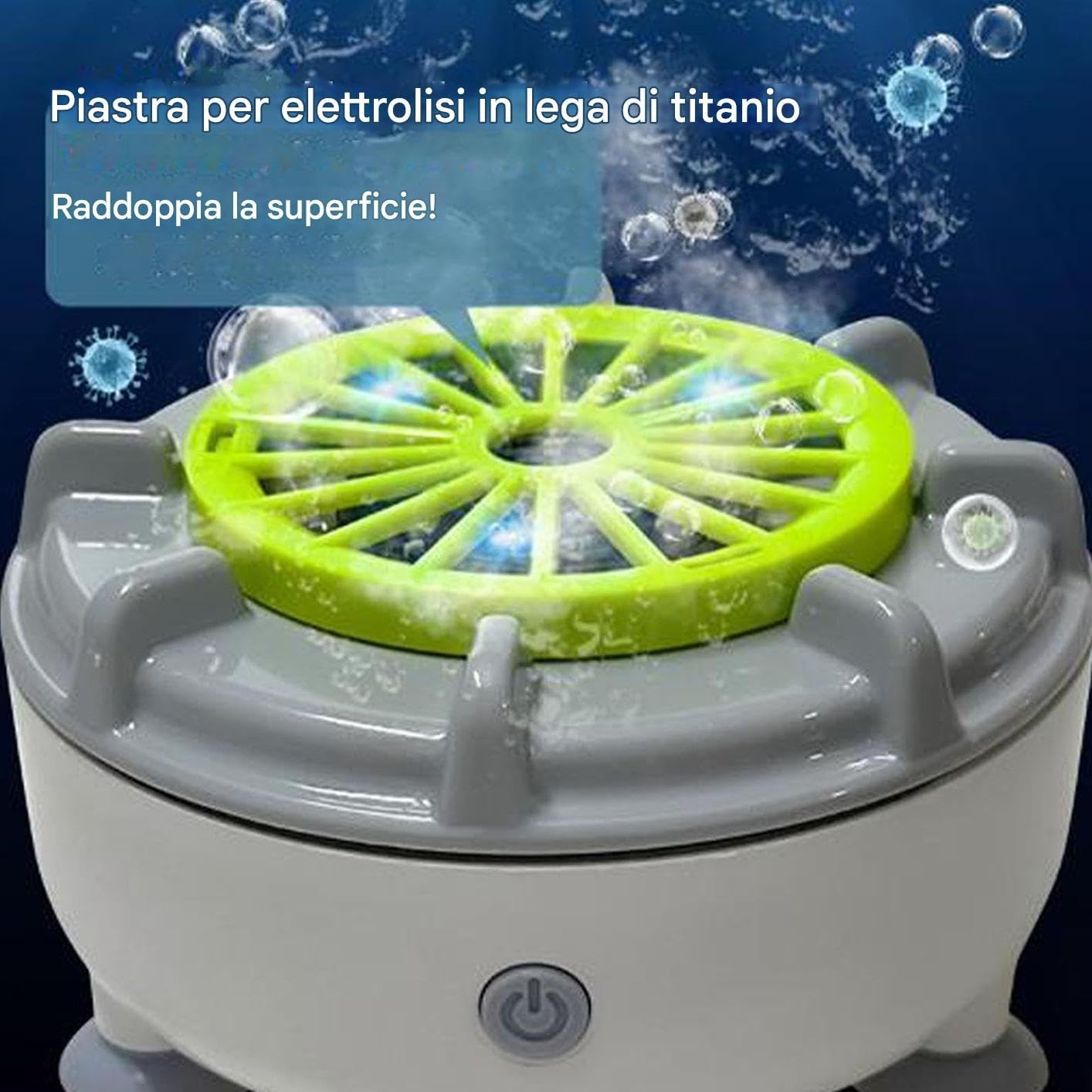 Fruit and Vegetable Washer, Automatic Cleaning Machine with Smart Technology, Multi-Purpose Food Purifier and Produce Cleaner for Lettuce, Salad, Eggs, Strawberries, White Gray